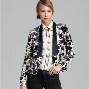 Tory Burch Dayton Velour Floral Blazer